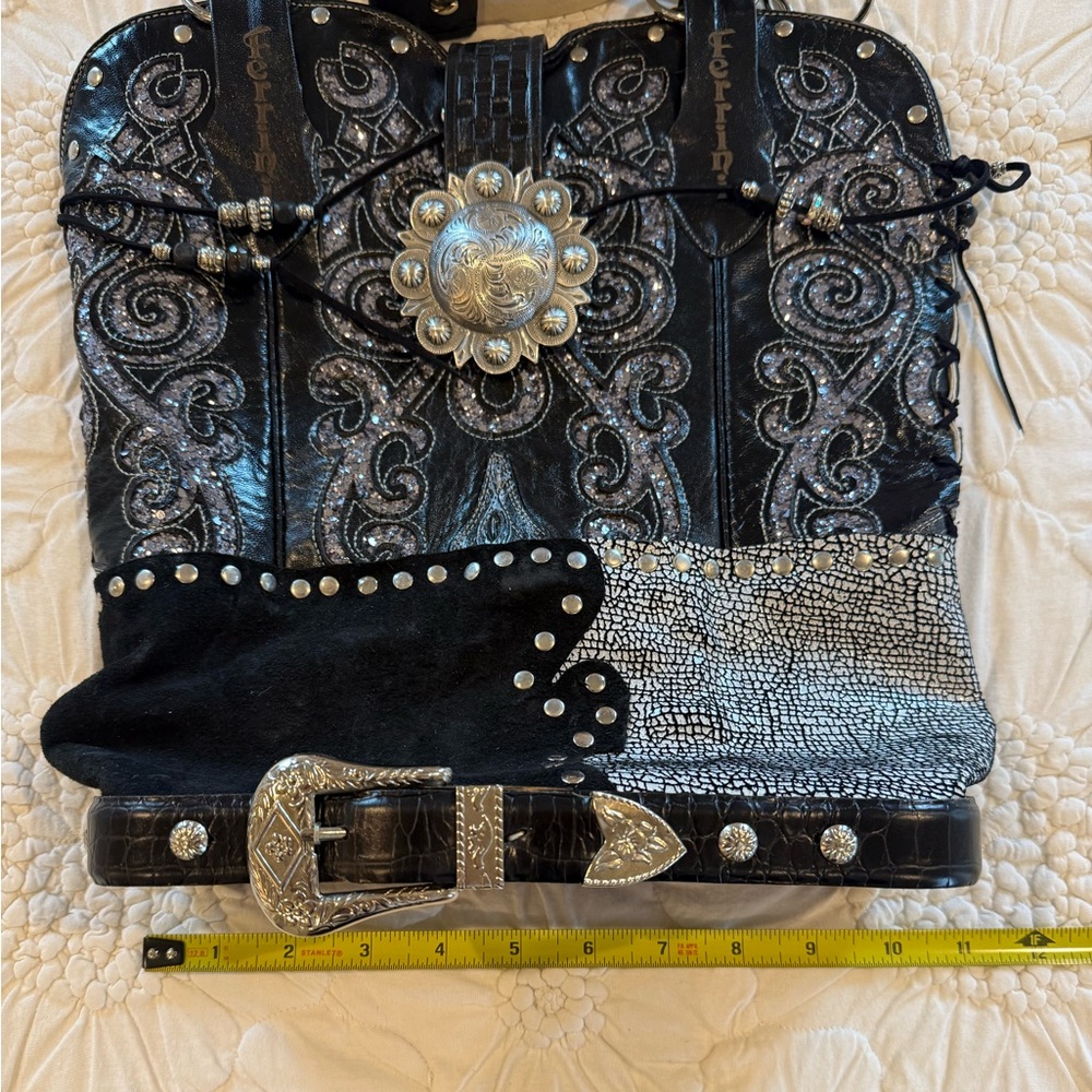 Rhinestone Leather Purse - Picture 9 of 11
